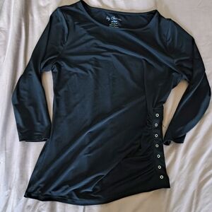 Chico's Black Grommet Top